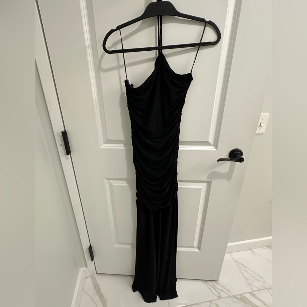 NWT Rococo Sand Adele Black Power Mesh Long Dress - Picture 8 of 8